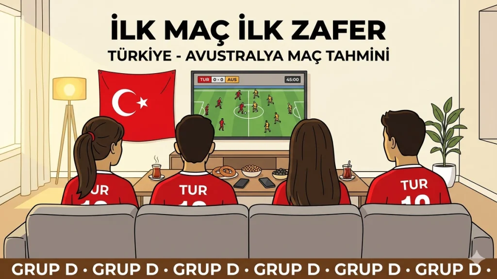 Türkiye Avustralya maç tahmini bahis analizi Türk arkadaşlar evde maç izliyor